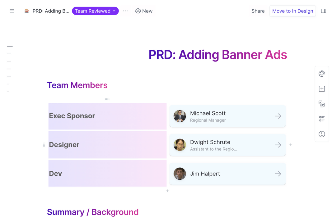 Almanac Template Roadmap Planning Process